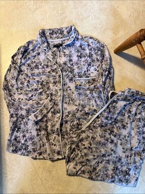 Simply Vera Vera Wang Lavender and Gray Floral Pajama Set